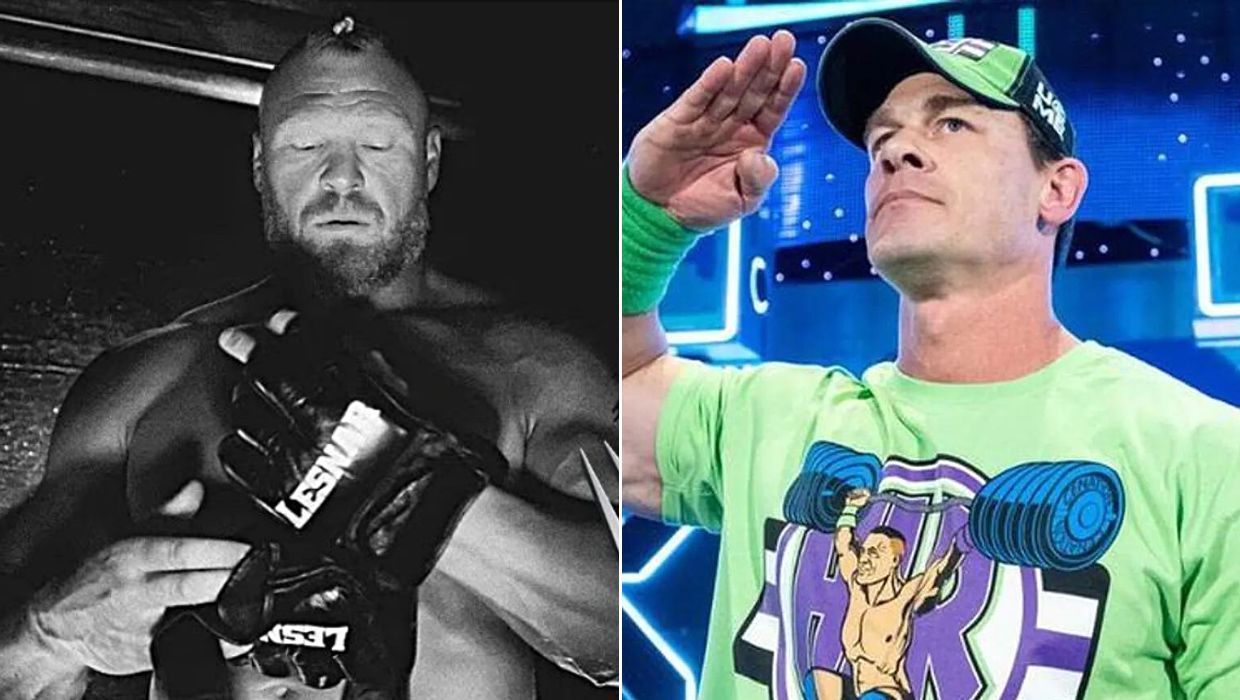 Former WWE Champions Brock Lesnar and John Cena