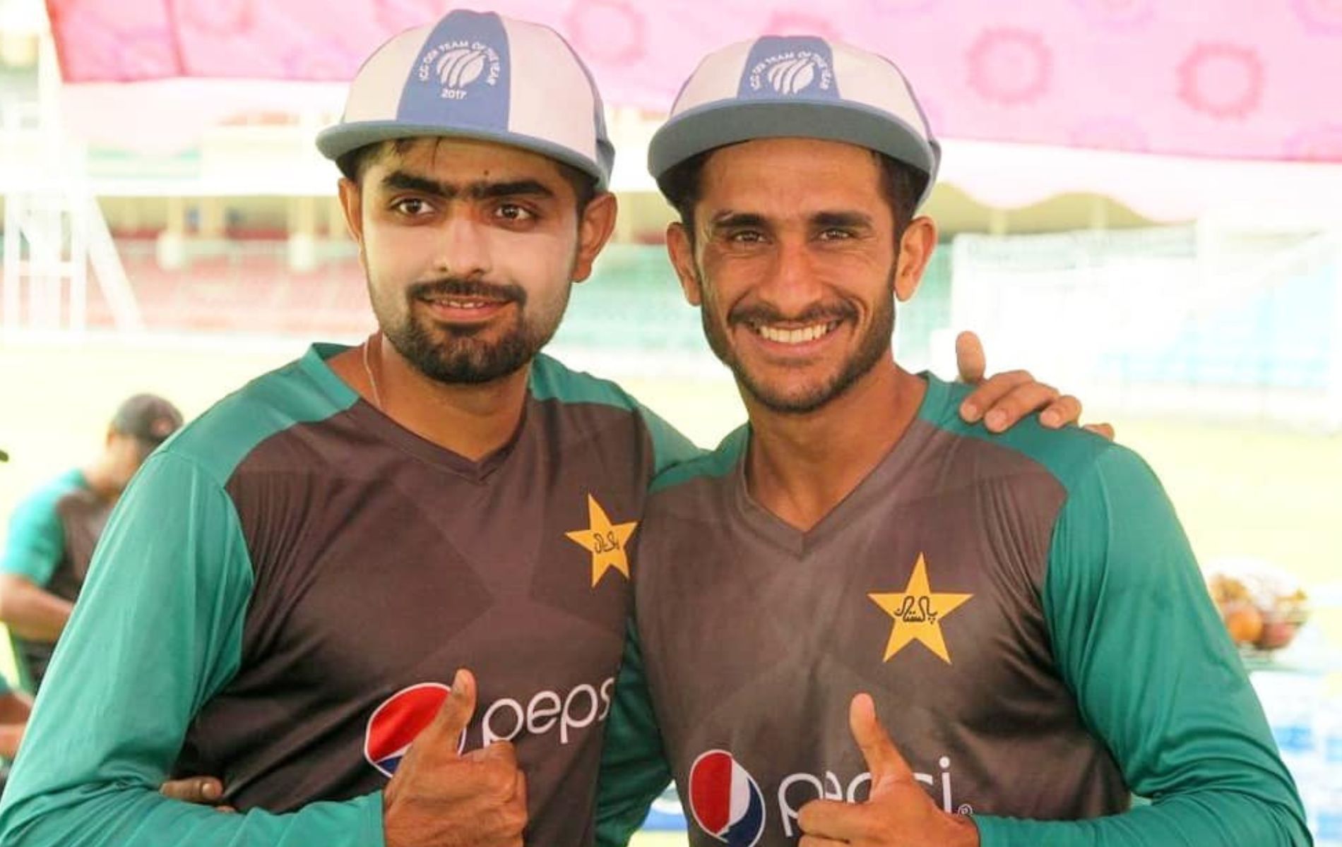 Babar Azam (L) and Hasan Ali (R). (Pic: Instagram)