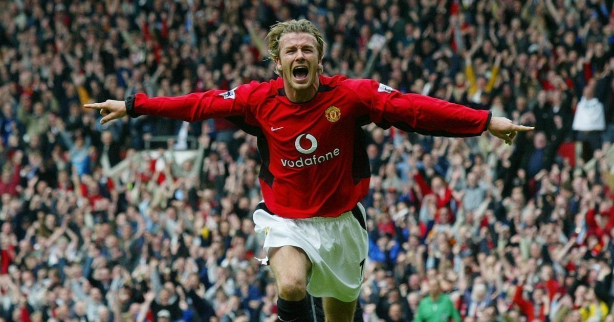 Manchester United Icon David Beckham. \Michael Owen won the Ballon d'Or in 2001.