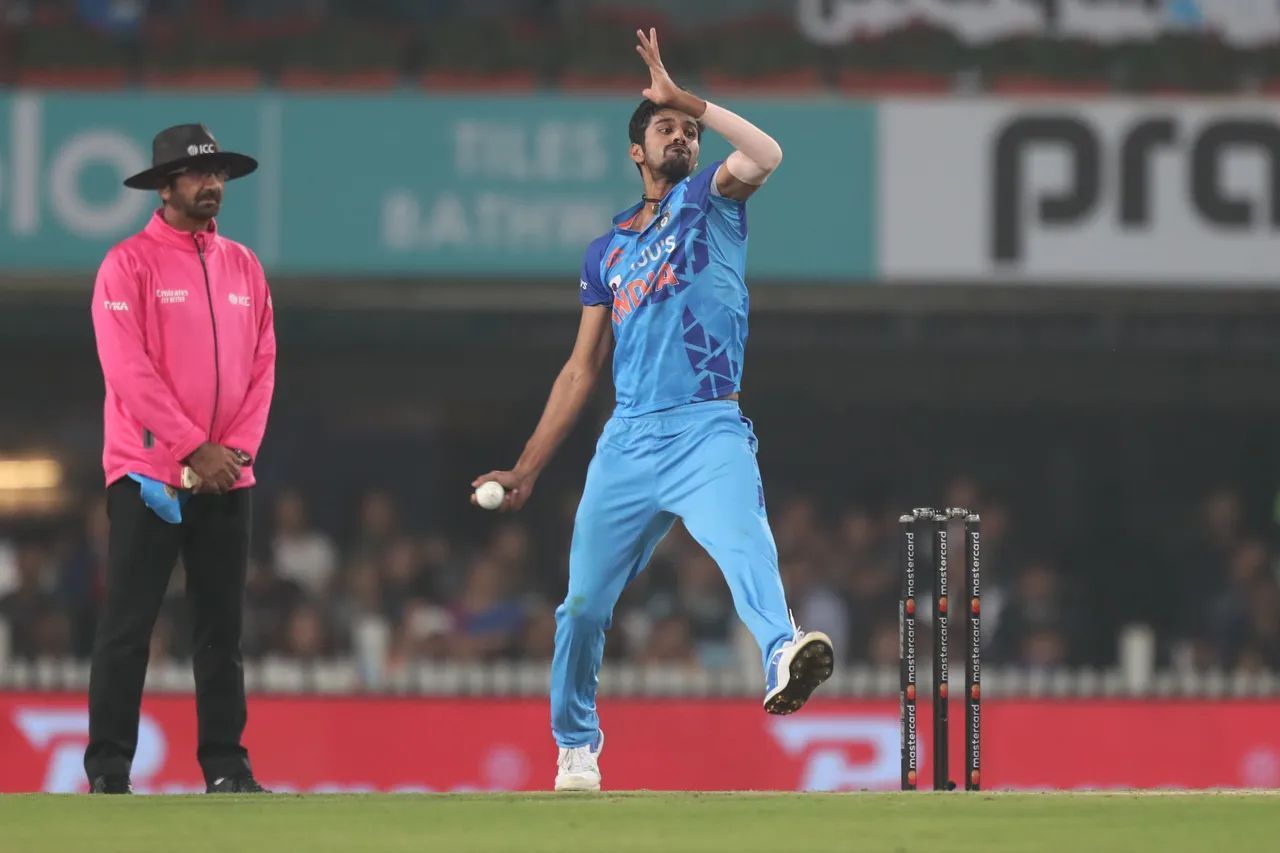 Washington Sundar was the most successful Indian bowler in the first T20I against New Zealand. [P/C: BCCI]