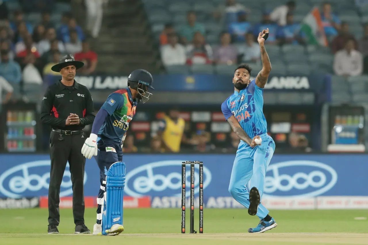 Hardik Pandya has bowled economically in the two T20Is against Sri Lanka. [P/C: BCCI]