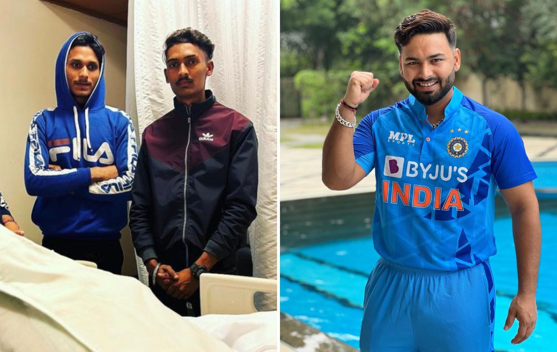 Rishabh Pant (R). (Pics: Twitter)