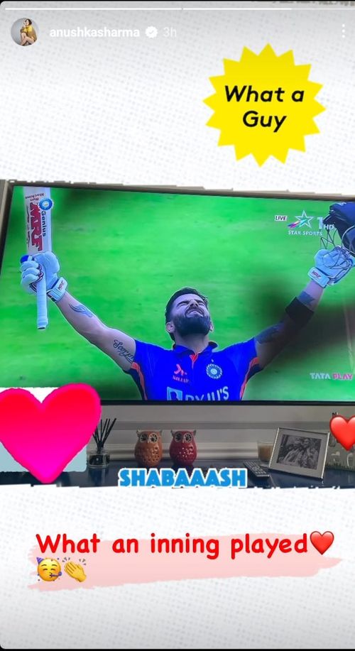 Anushka Sharma shared a message on her Instagram account for Virat Kohli. (Credit: Instagram)