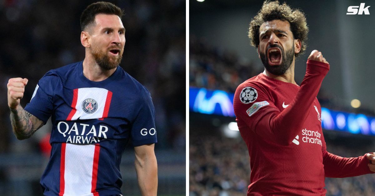 Lionel Messi (left) and Mohamed Salah (right)