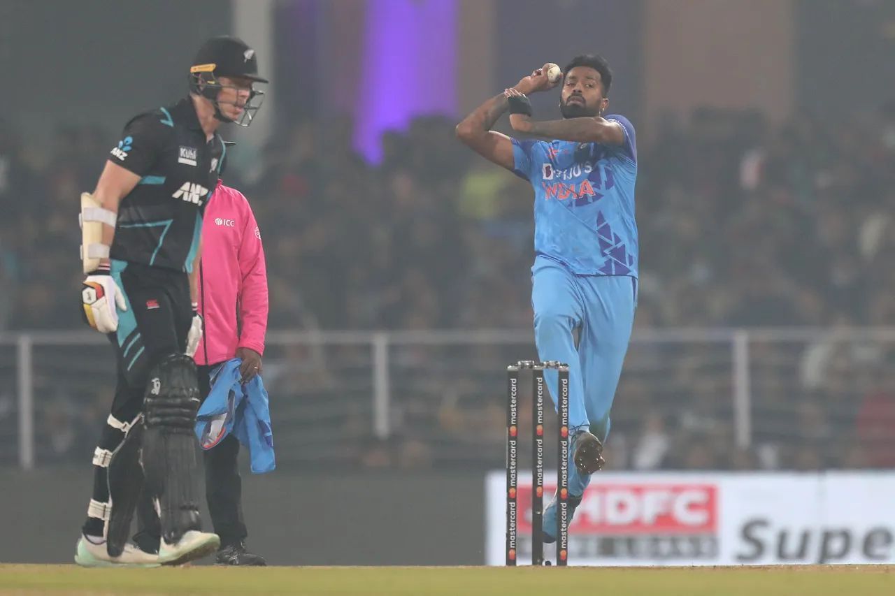 Hardik Pandya was the only seamer to bowl four overs in the game. [P/C: BCCI]