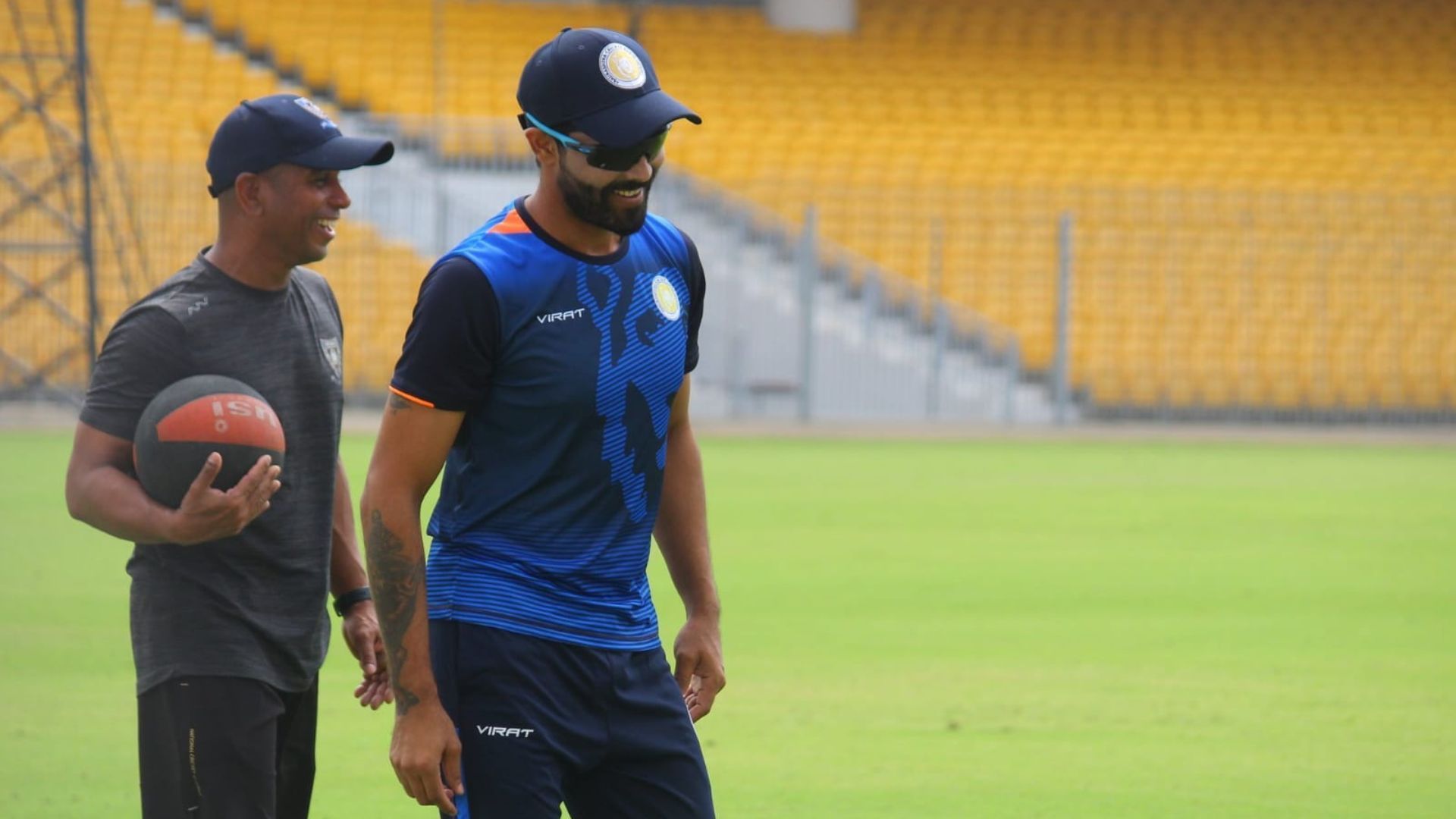 Ravindra Jadeja during a training session in Chennai ahead of the game against Tamil Nadu (P.C.:Sportstar)