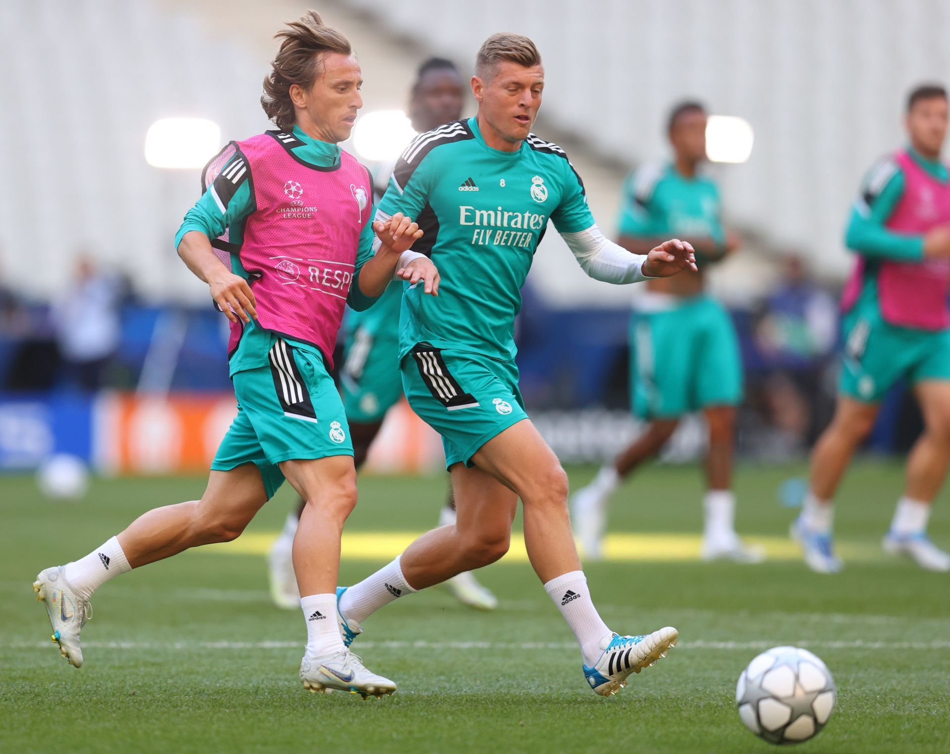 Luka Modric (left) and Toni Kroos (right) are veteran members of the Madrid squad.