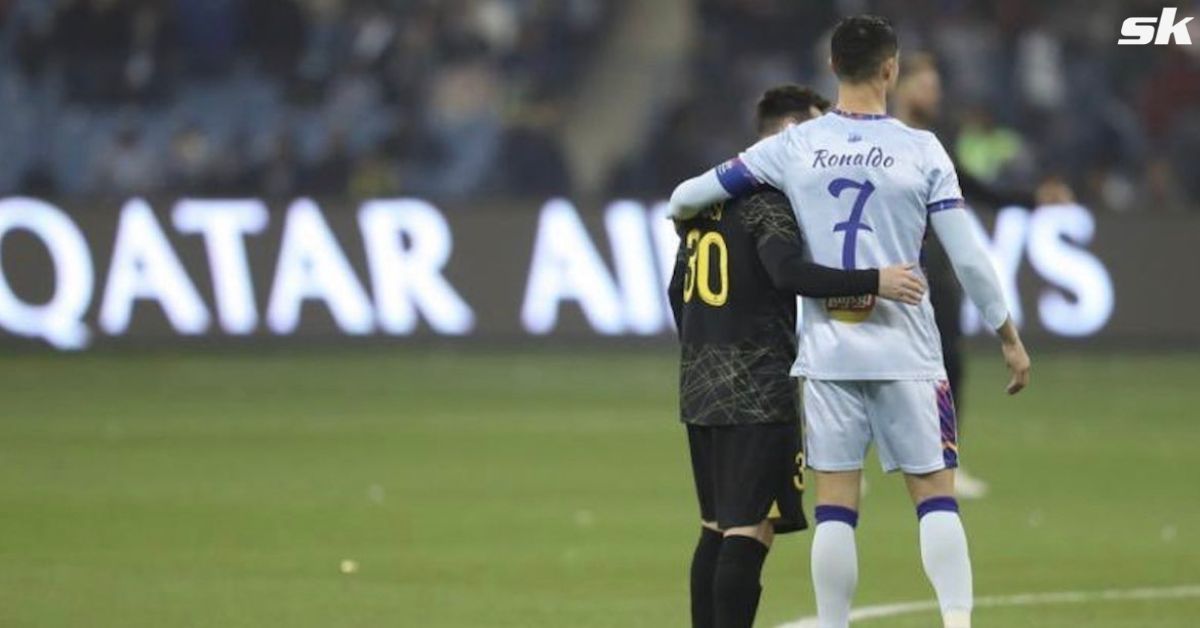 Lionel Messi and Cristiano Ronaldo greet each other warmly for the first time after 2022 FIFA World Cup
