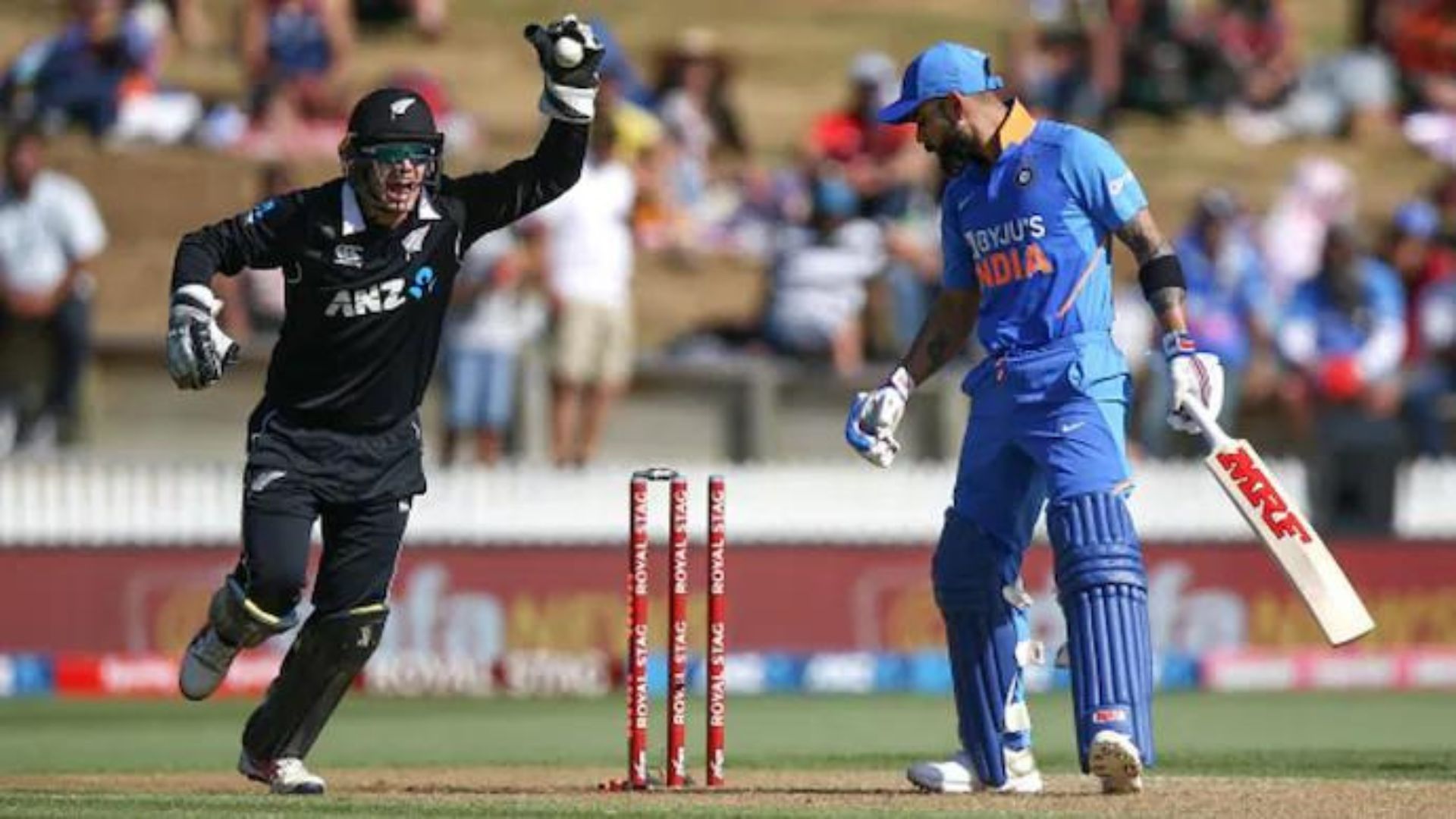 Virat Kohli has found it a bit difficult to dominate Ish Sodhi in international cricket. (P.C.:Getty)