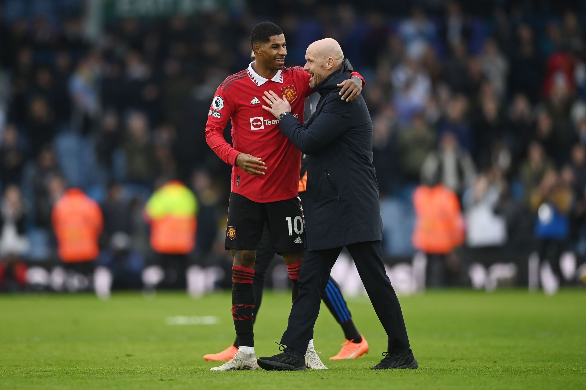 Erik ten Hag (right) is eager to keep hold of the United frontman.