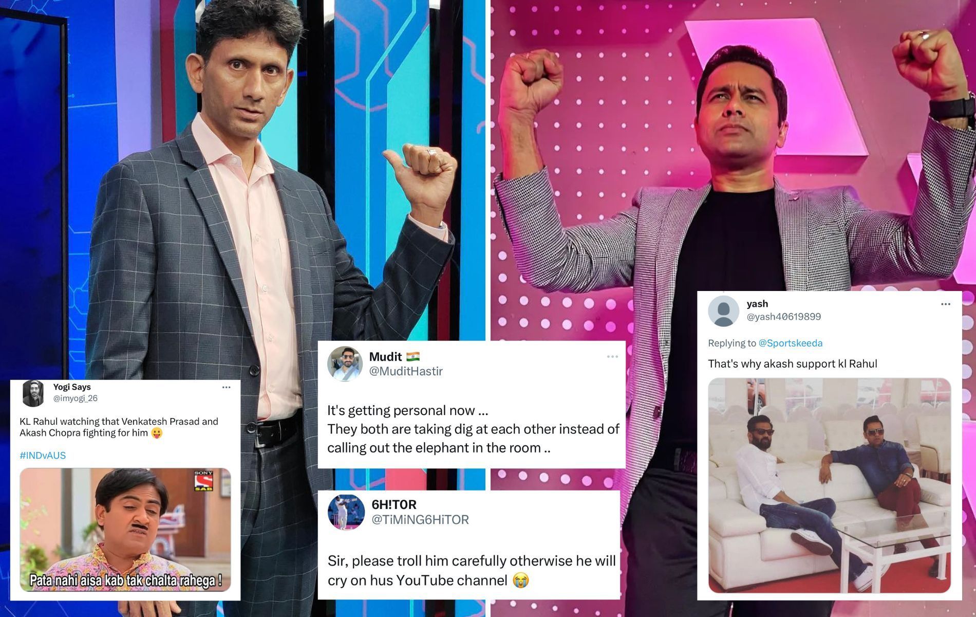 Venkatesh Prasad (L) and Aakash Chopra (R). (Pics: Instagram)