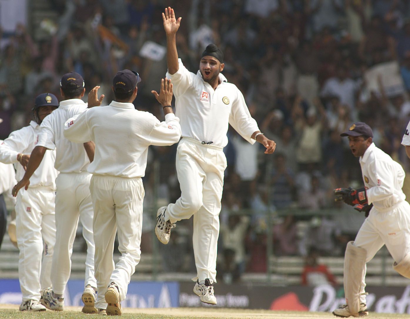Harbhajan Singh took 32 wickets v Australia in 2001.