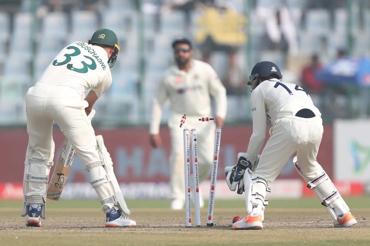 The Australian batters feel like ninepins on Day 3 of the Delhi Test. [P/C: BCCI]