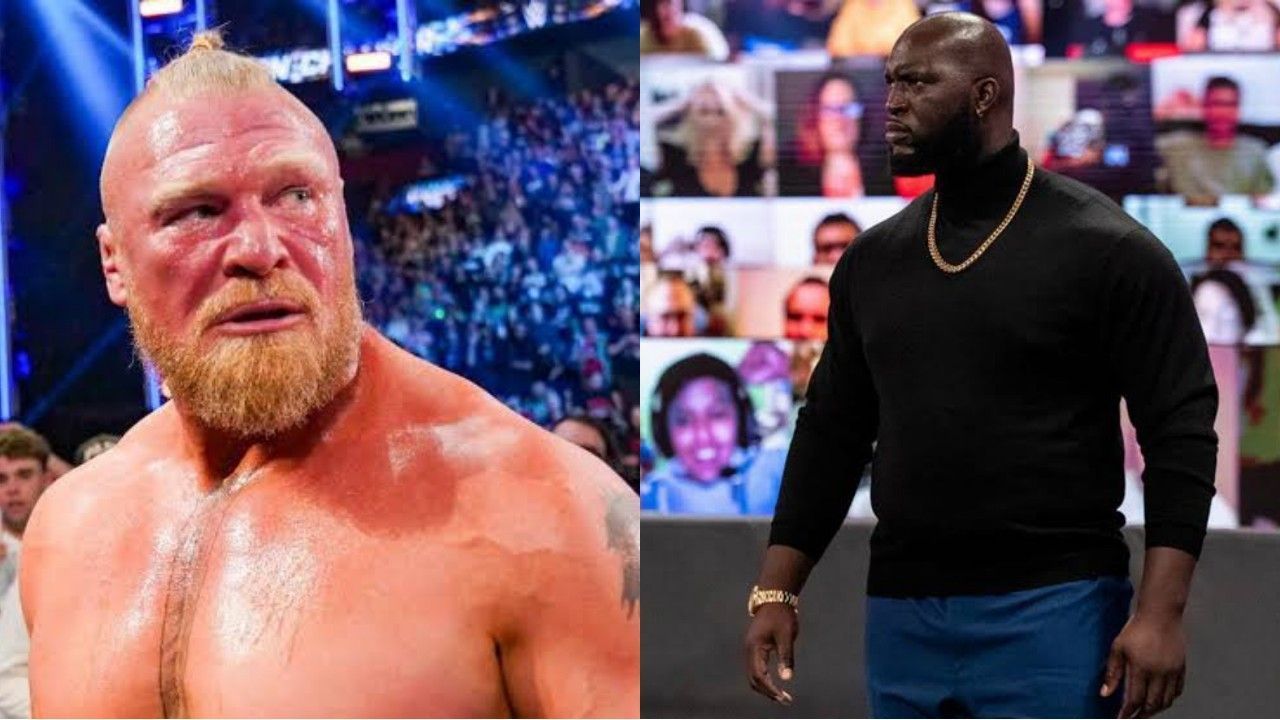 WWE सुपरस्टार्स ब्रॉक लैसनर और ओमोस 