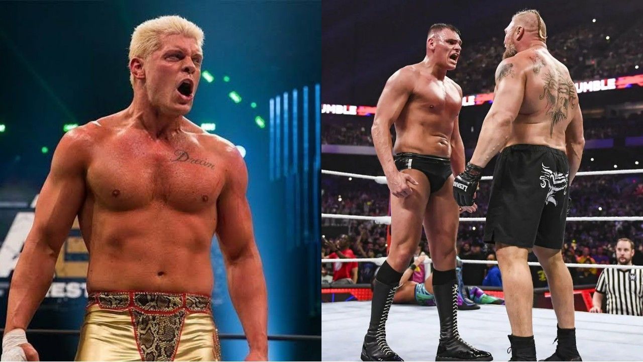 WWE सुपरस्टार्स कोडी रोड्स, गुंथर और ब्रॉक लैसनर 