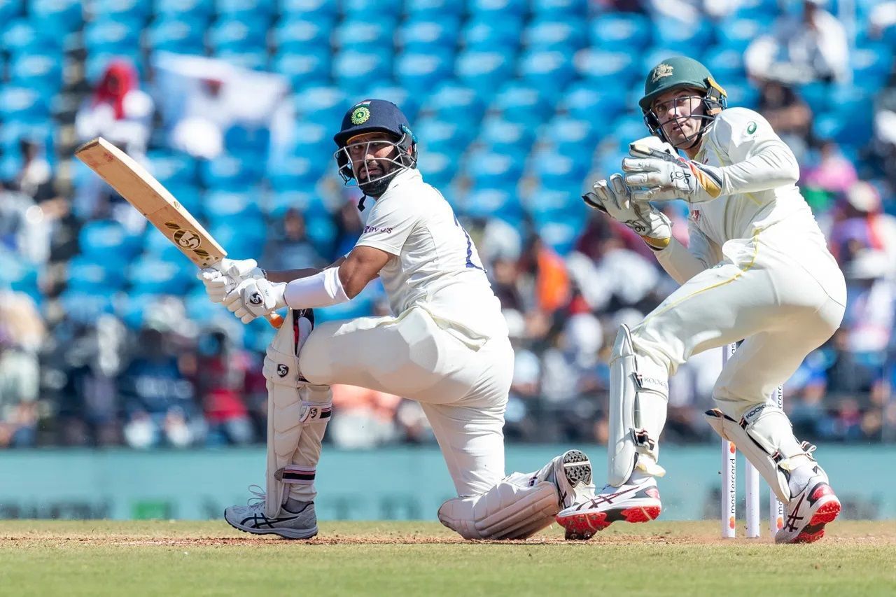 Cheteshwar Pujara was dismissed while playing a sweep shot. [P/C: BCCI]