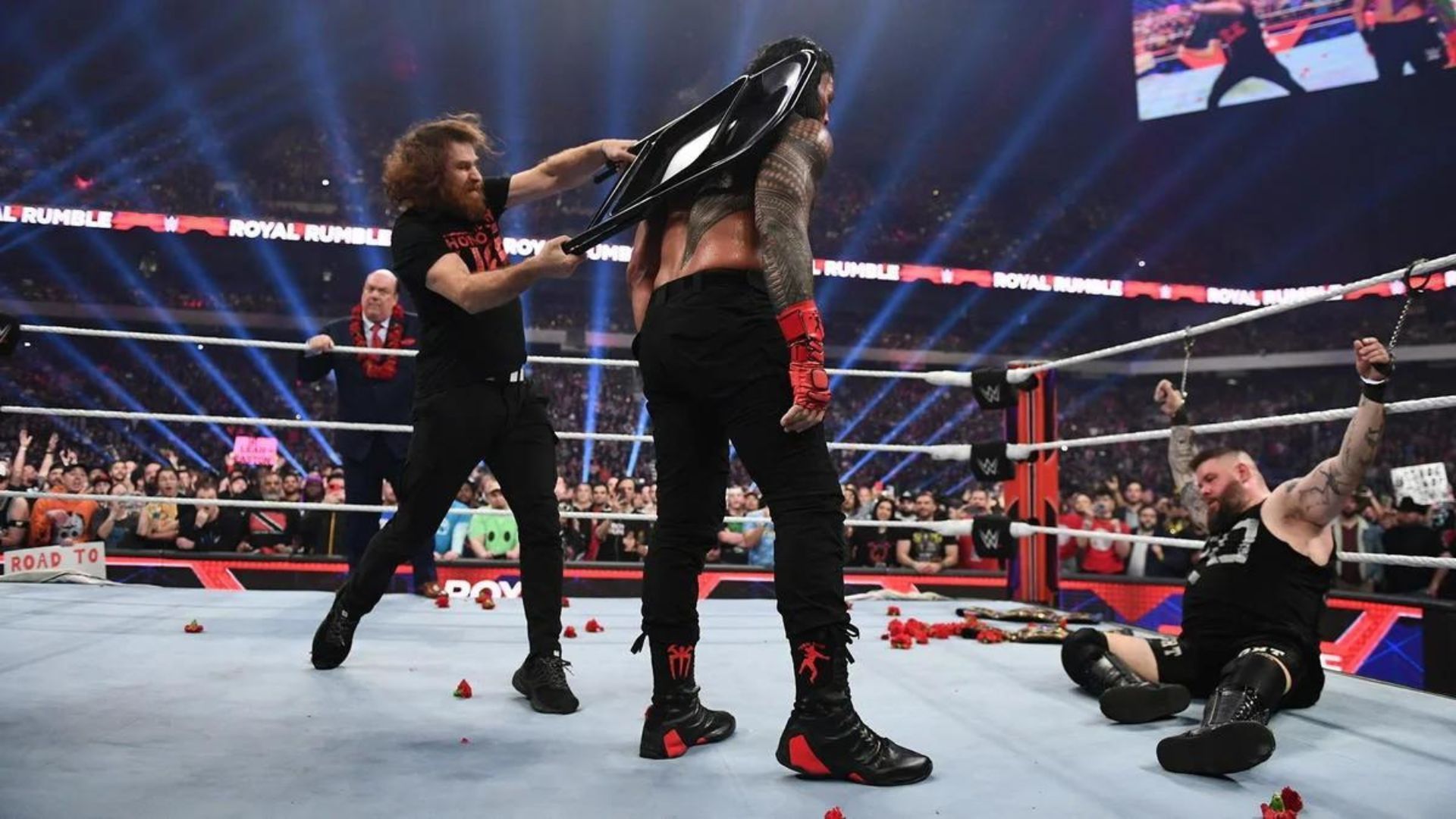 Roman Reigns was betrayed by Sami Zayn at the Royal Rumble