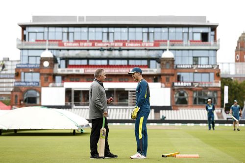 Ian Healy and Tim Paine. (Credits: Getty)