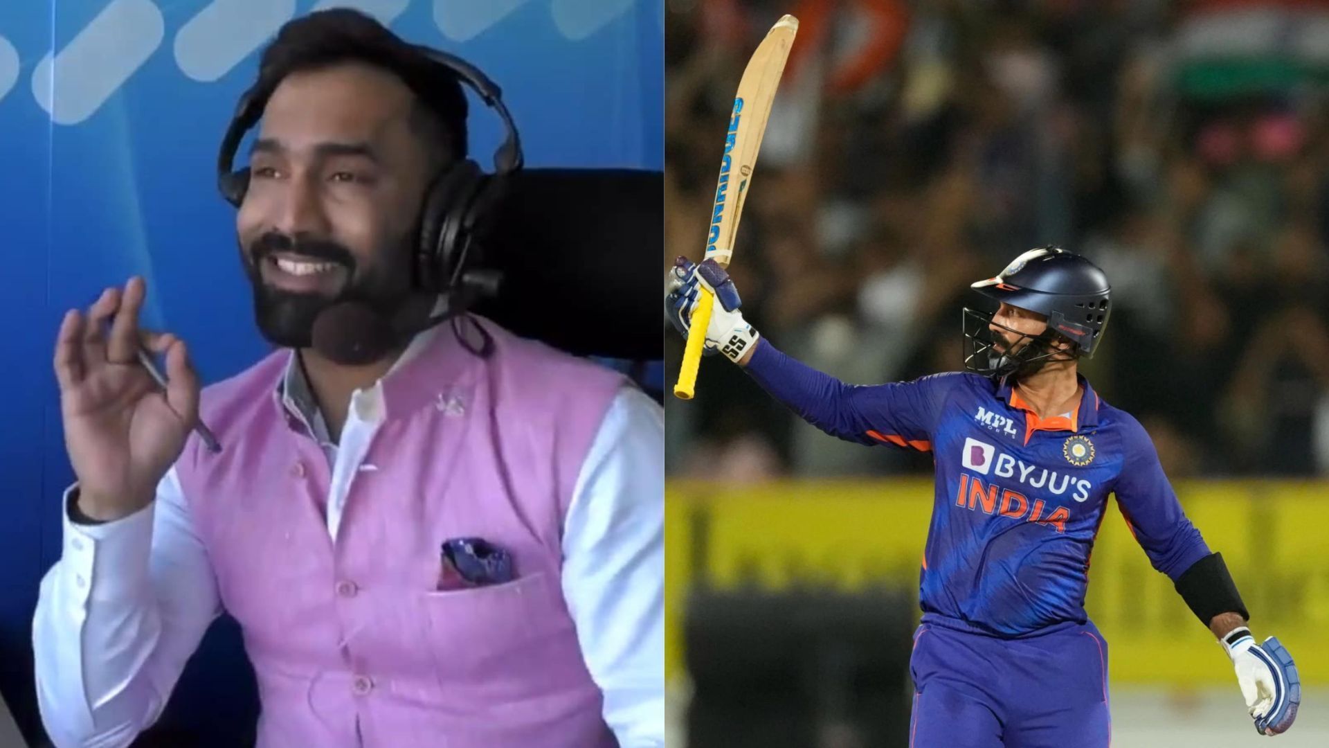 Dinesh Karthik will be back in the commentary box for BGT 2023. (P.C.:Twitter)