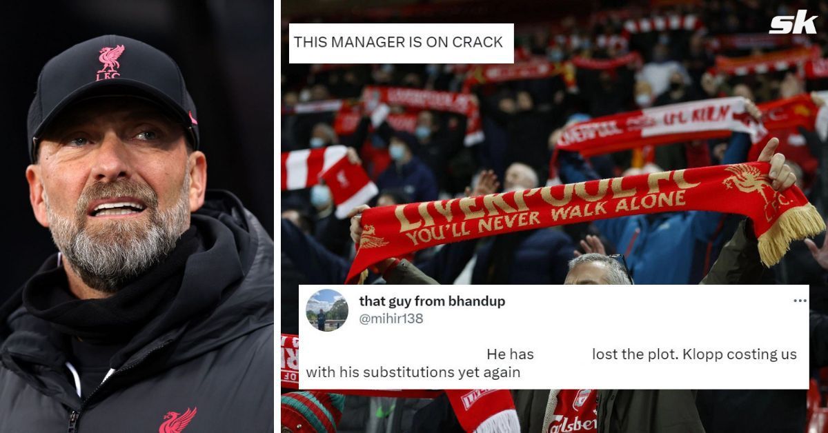 Jurgen Klopp catches flak from Liverpool fans for his subs against Crystal Palace.