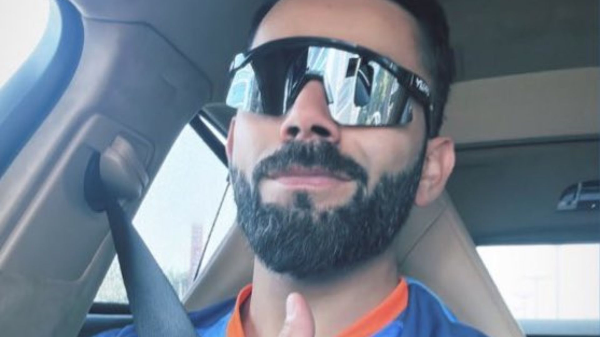 Virat Kohli posted an Instagram story of him travelling to the Arun Jaitley Stadium in Delhi. 