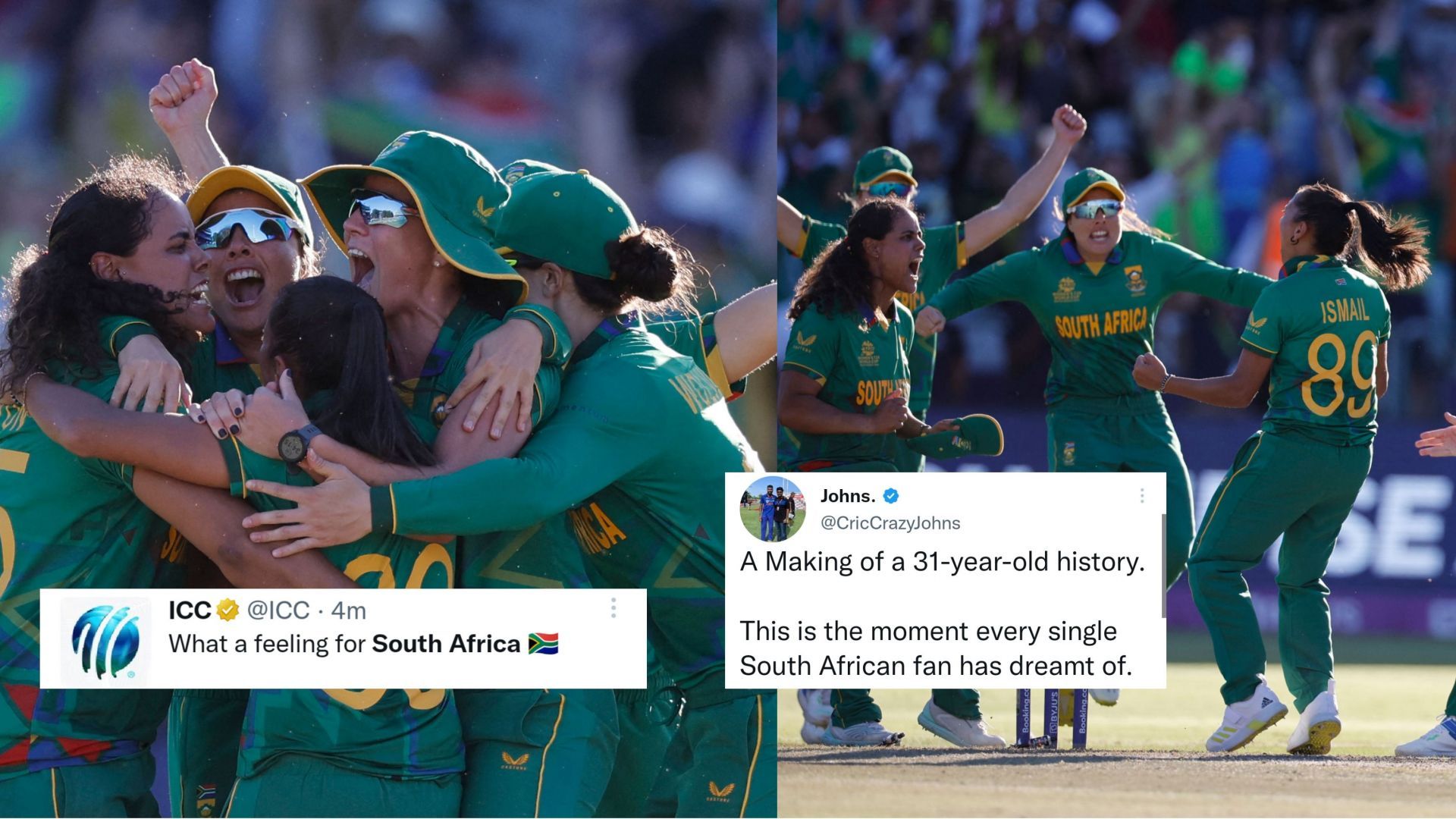 South Africa have made it to the finals (Image: Twitter/ICC)