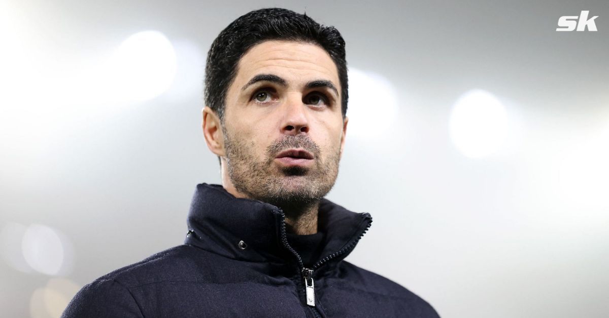 Arsenal manager Mikel Arteta looks on during a match.