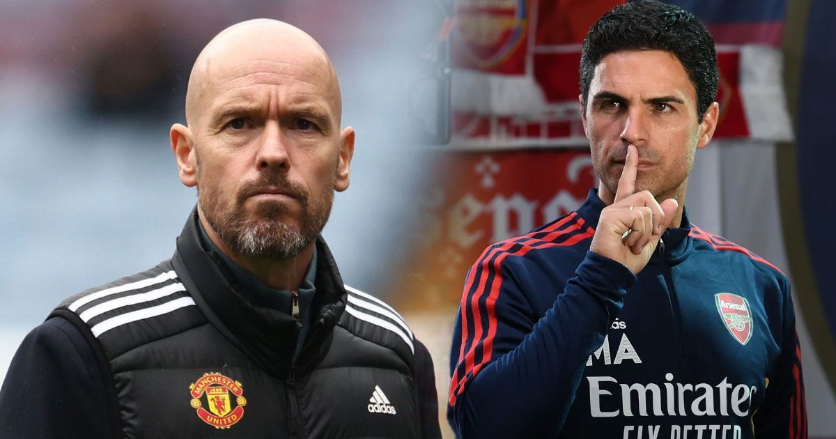 Manchester United manager Erik ten Hag and Arsenal boss Mikel Arteta