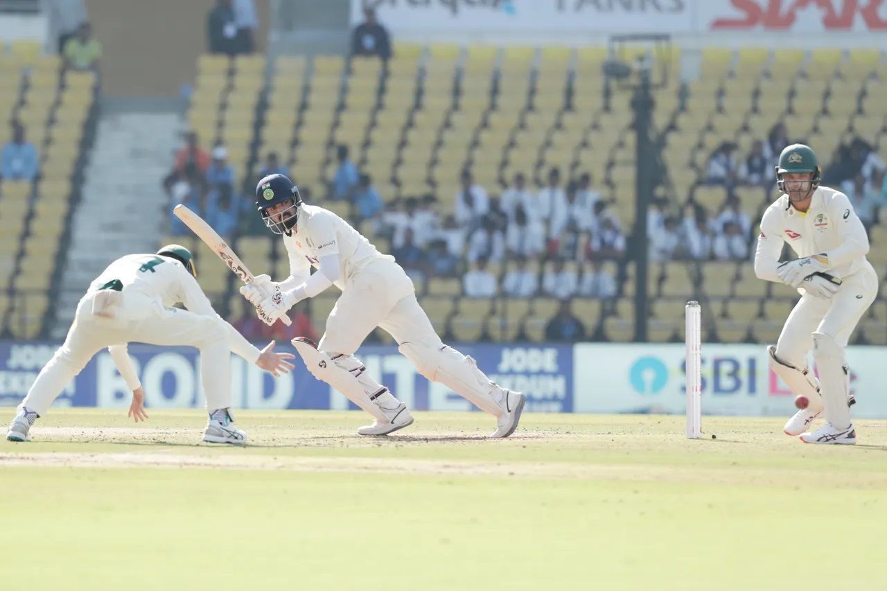 KL Rahul played a circumspect innings on Day 1 of the Nagpur Test. [P/C: BCCI]