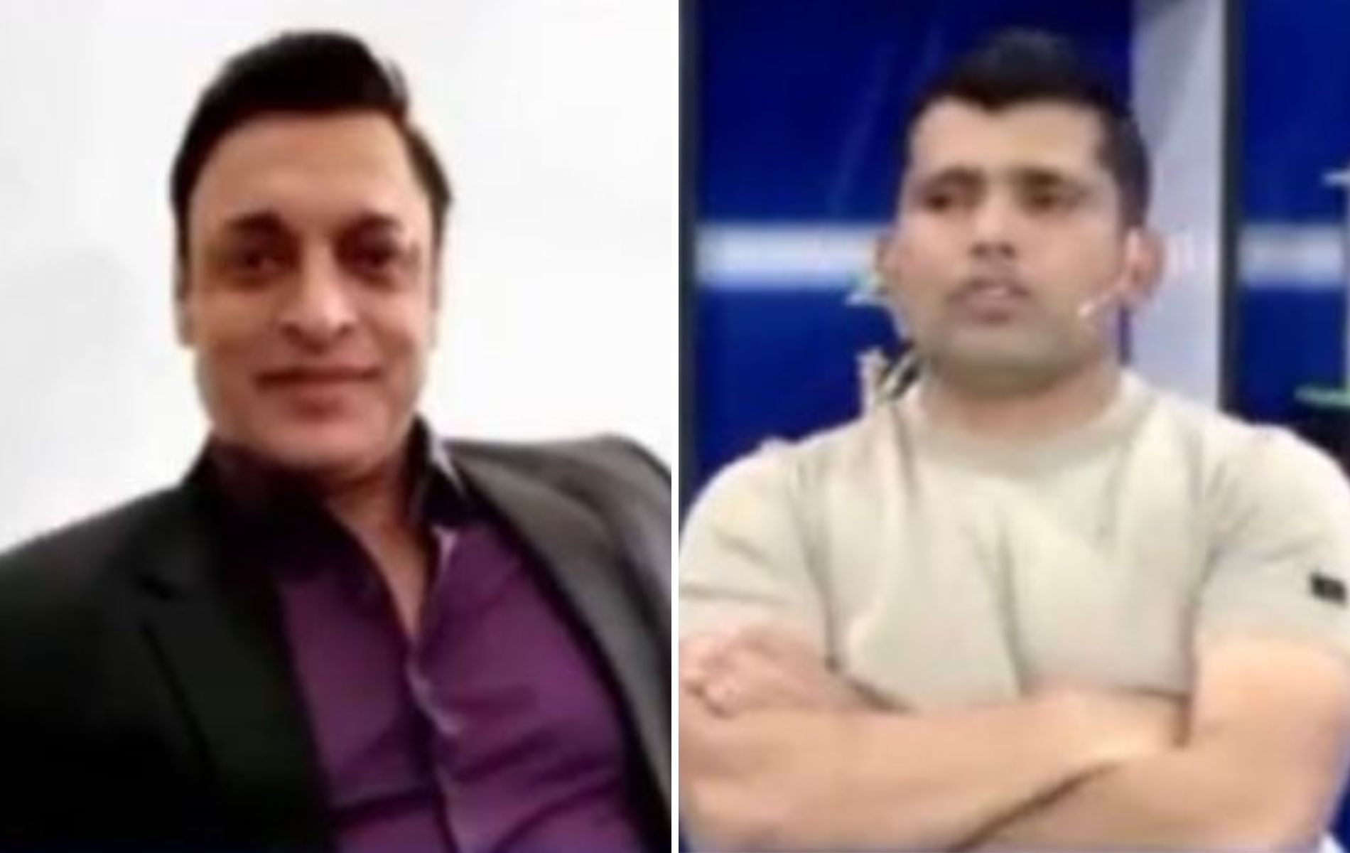 Shoaib Akhtar (L) and Kamran Akmal (R). (Pics: Twitter)