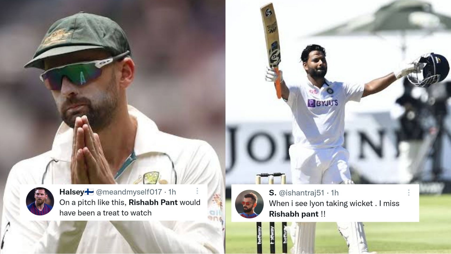 Rishabh Pant has a great record against Nathan Lyon