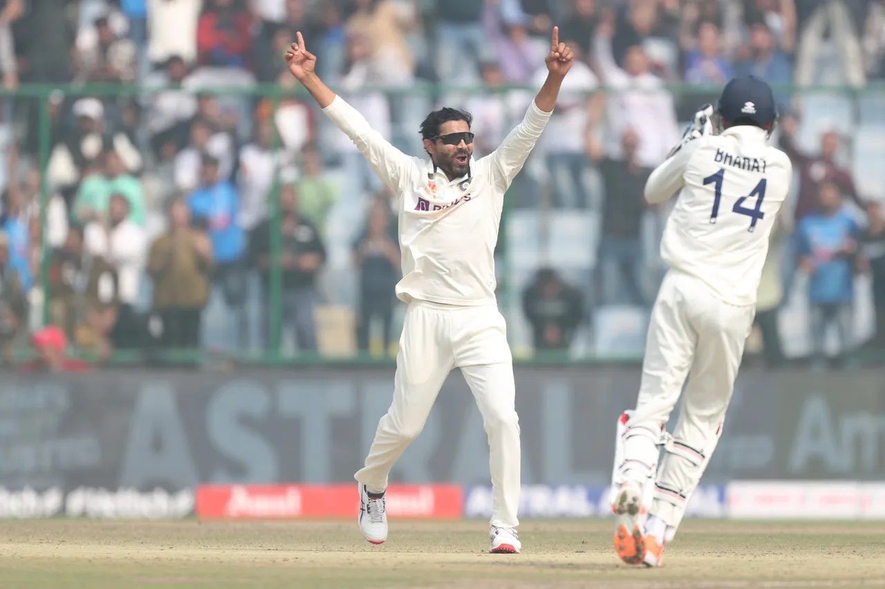 Ravindra Jadeja picked up a three-wicket haul on Day 1 of the Delhi Test. [P/C: BCCI]