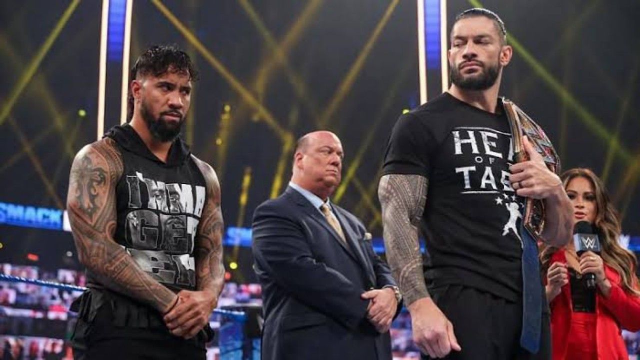 WWE सुपरस्टार जे उसो, पॉल हेमन और रोमन रेंस 