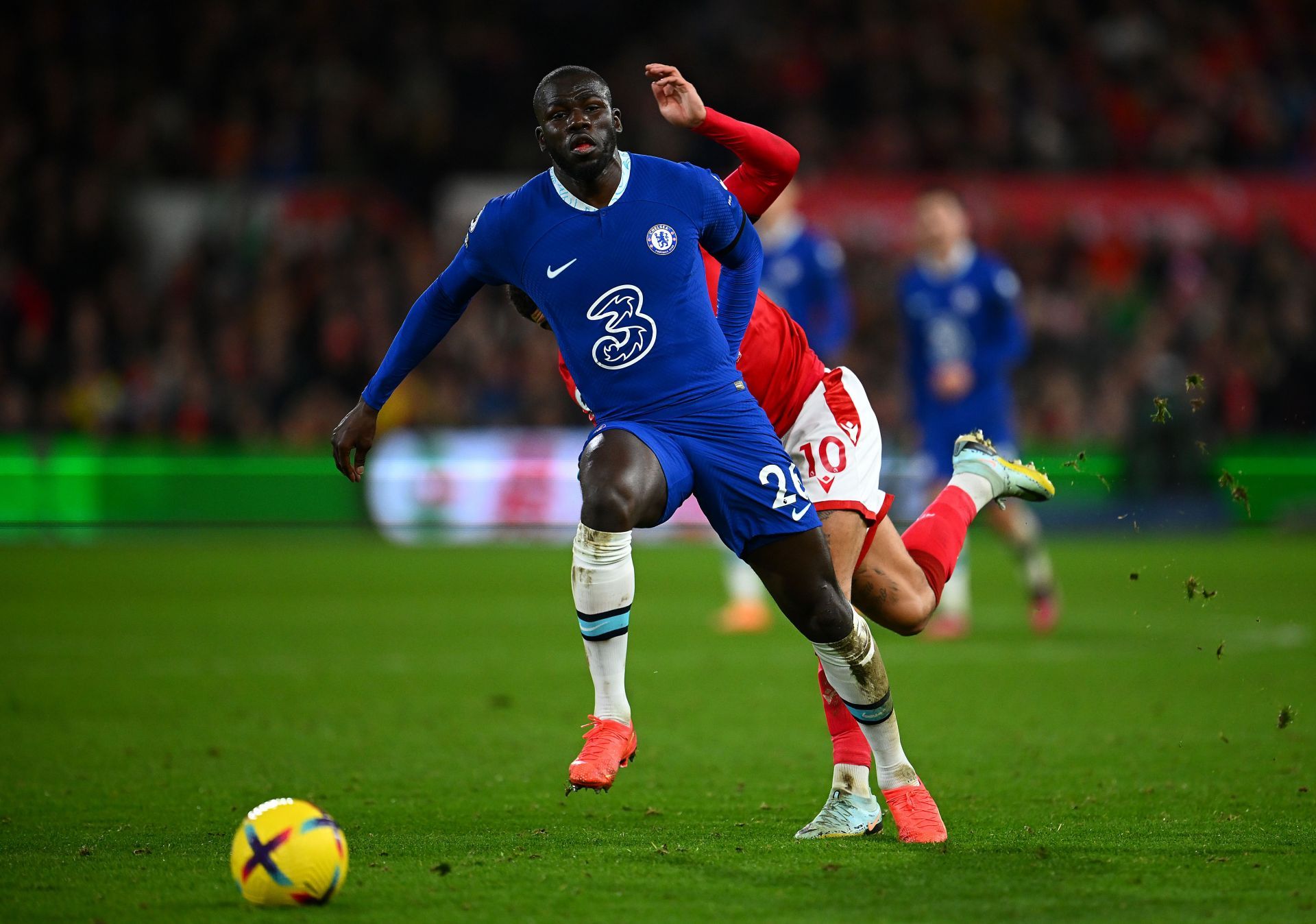 Kalidou Koulibaly has struggled to get going at Stamford Bridge.