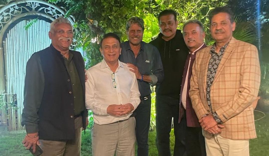 Sunil Valson, Sunil Gavaskar, Kapil Dev, Ravi Shastri, Madan Lal and Kirti Azad (L to R)