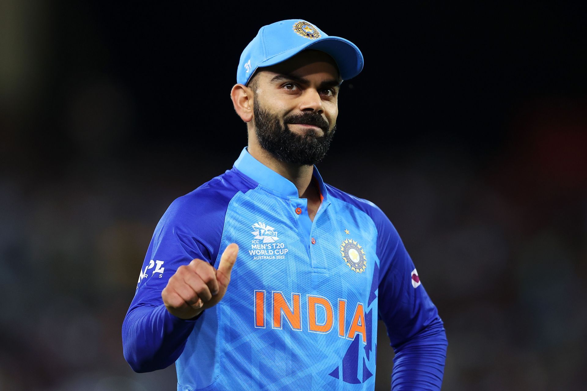 Virat Kohli at the India v England - ICC Men's T20 World Cup: Semi Final