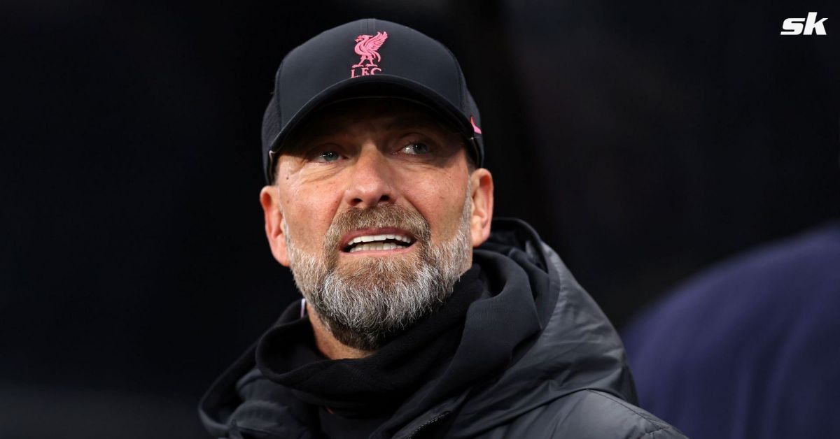 Liverpool manager Jurgen Klopp looks on.
