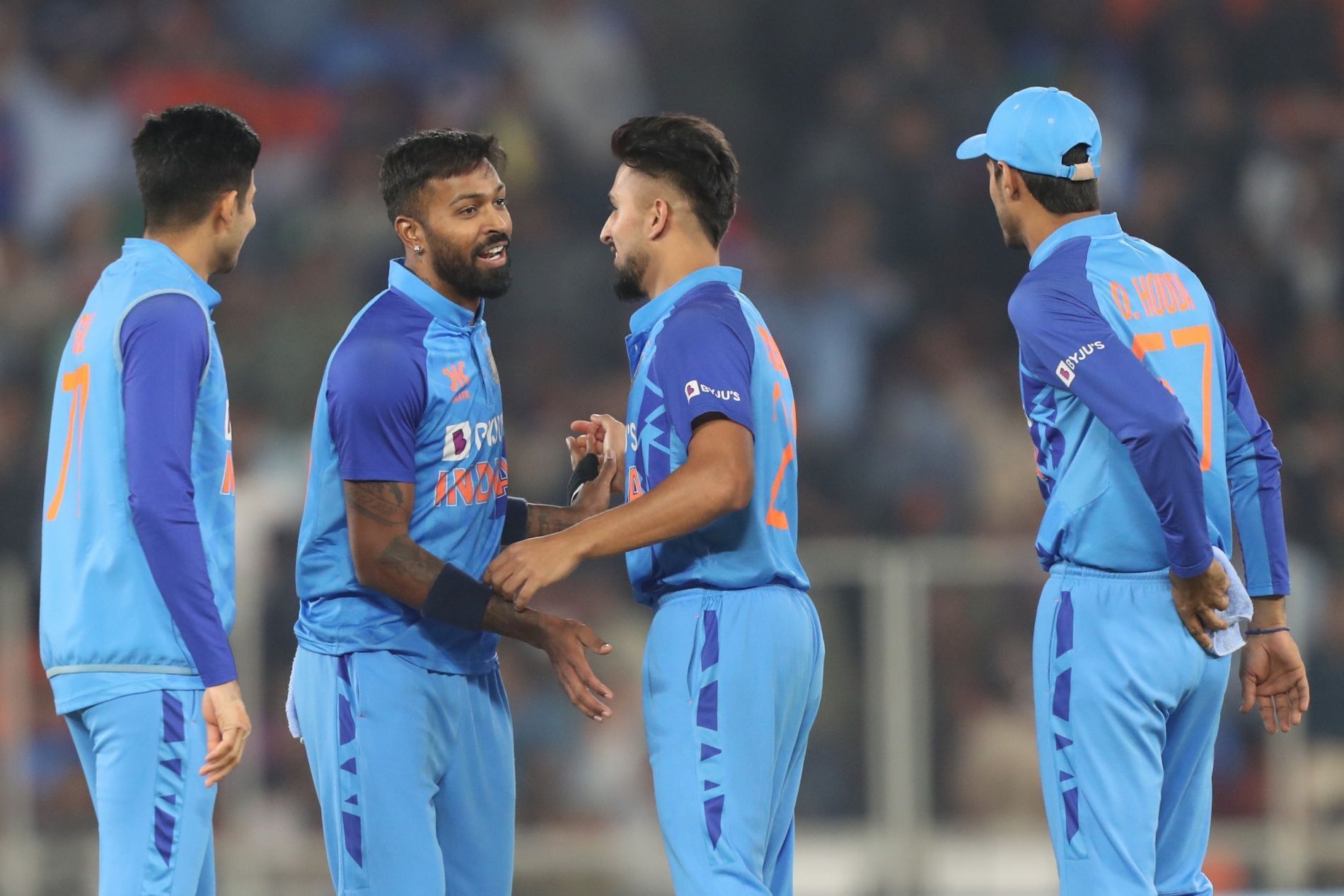 Team India skipper Hardik Pandya celebrates with his boys. Pic: BCCI