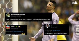 "Ronaldo is 12th man", "At the bench again" - Fans react as Cristiano Ronaldo misses out on place in FIFPRO Men's World XI