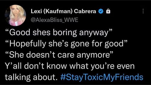 What Bliss tweeted.