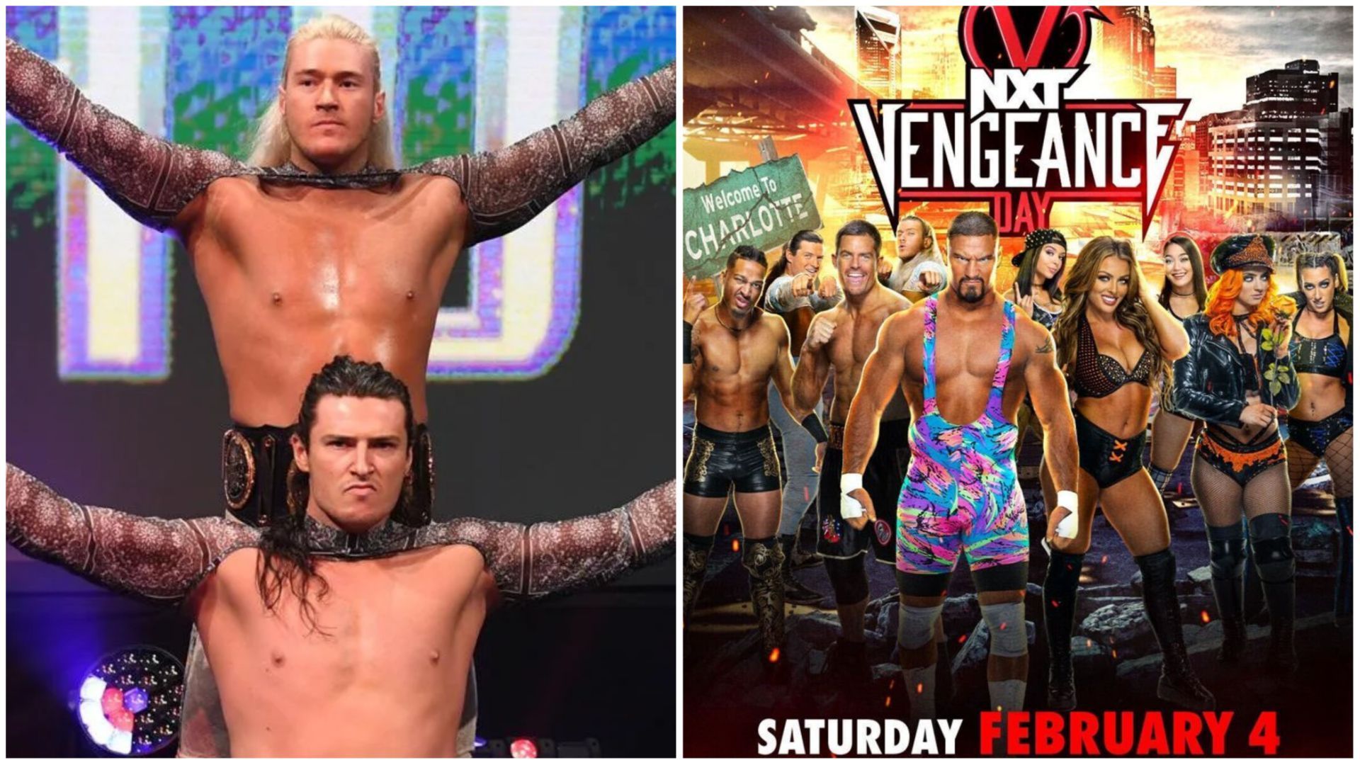 Pretty Deadly (L), WWE NXT Vengeance Day 2023 promotional poster