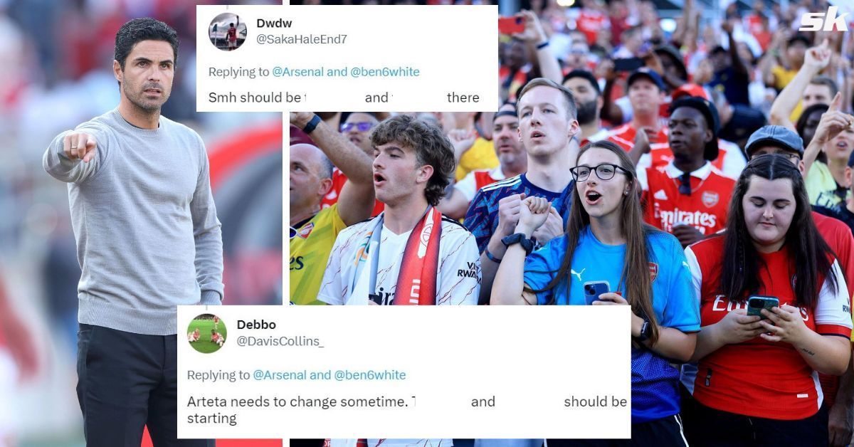 Arsenal fans react to the starting XI against Brentford