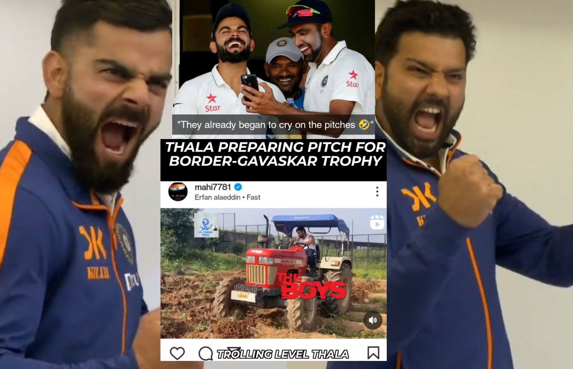 Fans react ahead of first Test between India and Australia on Thursday. 