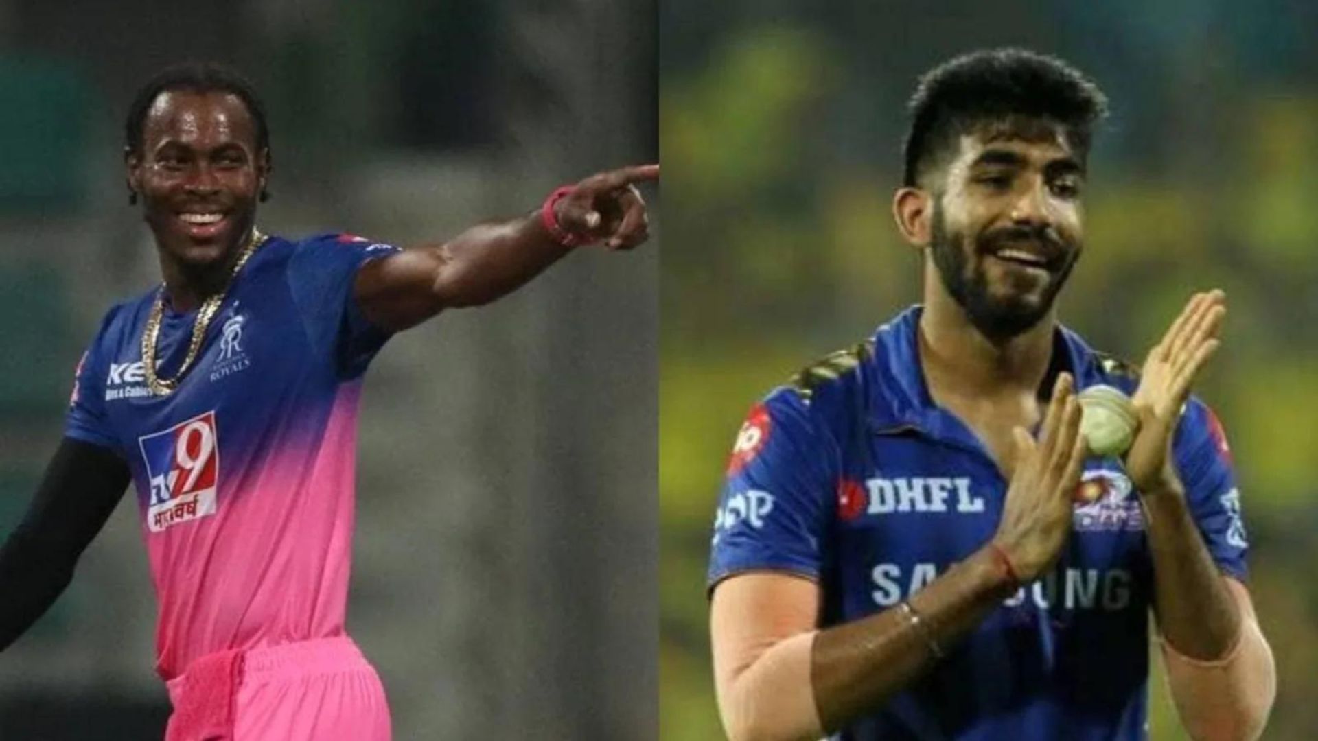 Jofra Archer (L) and Jasprit Bumrah (P.C.:Twitter)