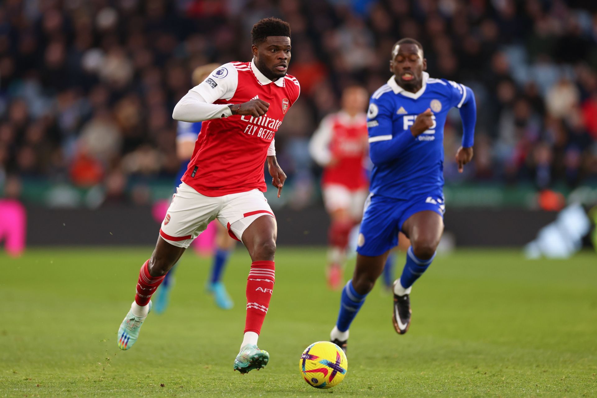 Thomas Partey (left) has been key to Mikel Arteta&#039;s tactics.