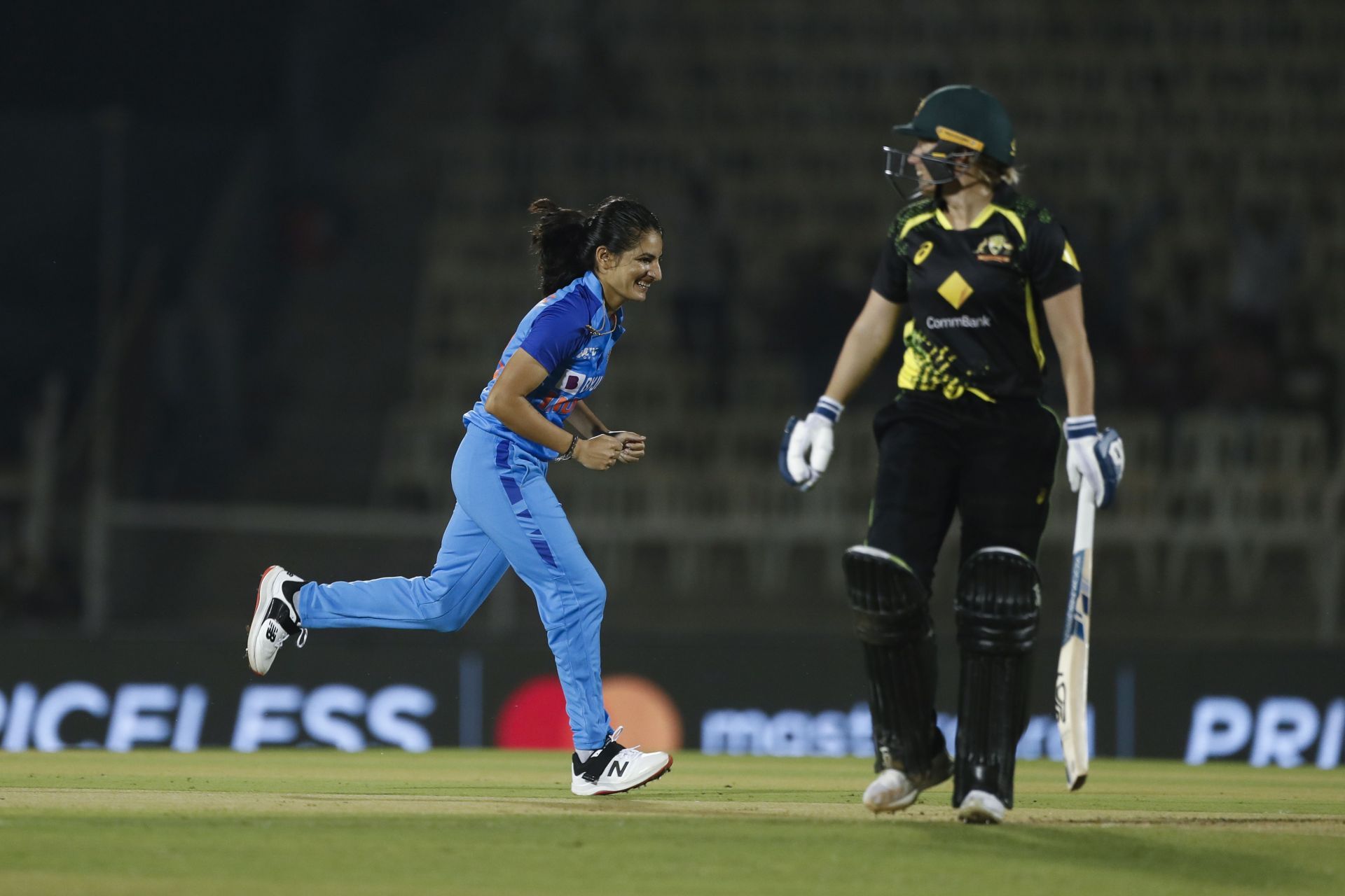 Renuka Singh dismissed Alyssa Healy for a duck in the Commonwealth Games group-stage game.