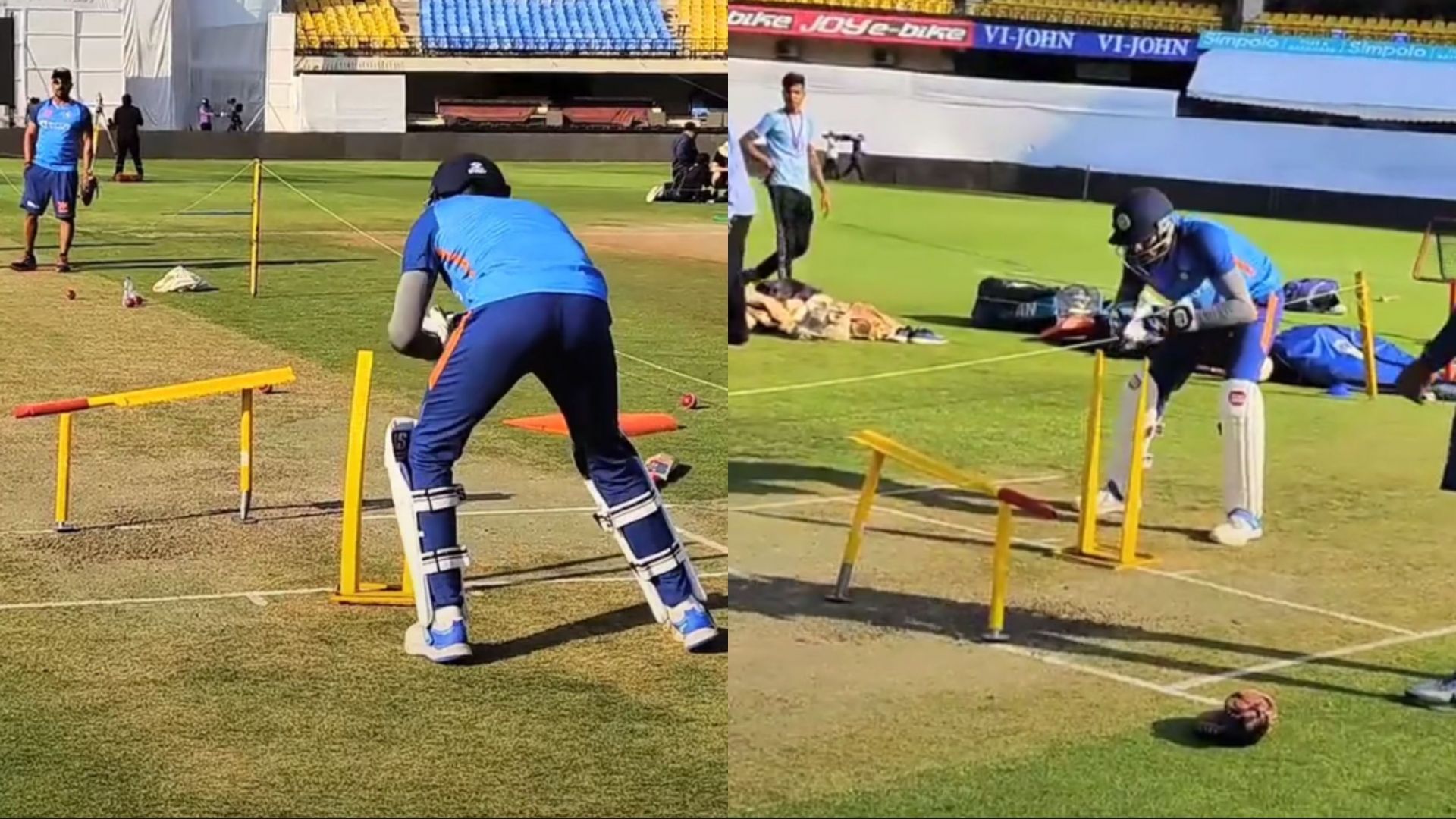 KS Bharat has been working hard on his wicket-keeping skills (Image: Instagram/BCCI)