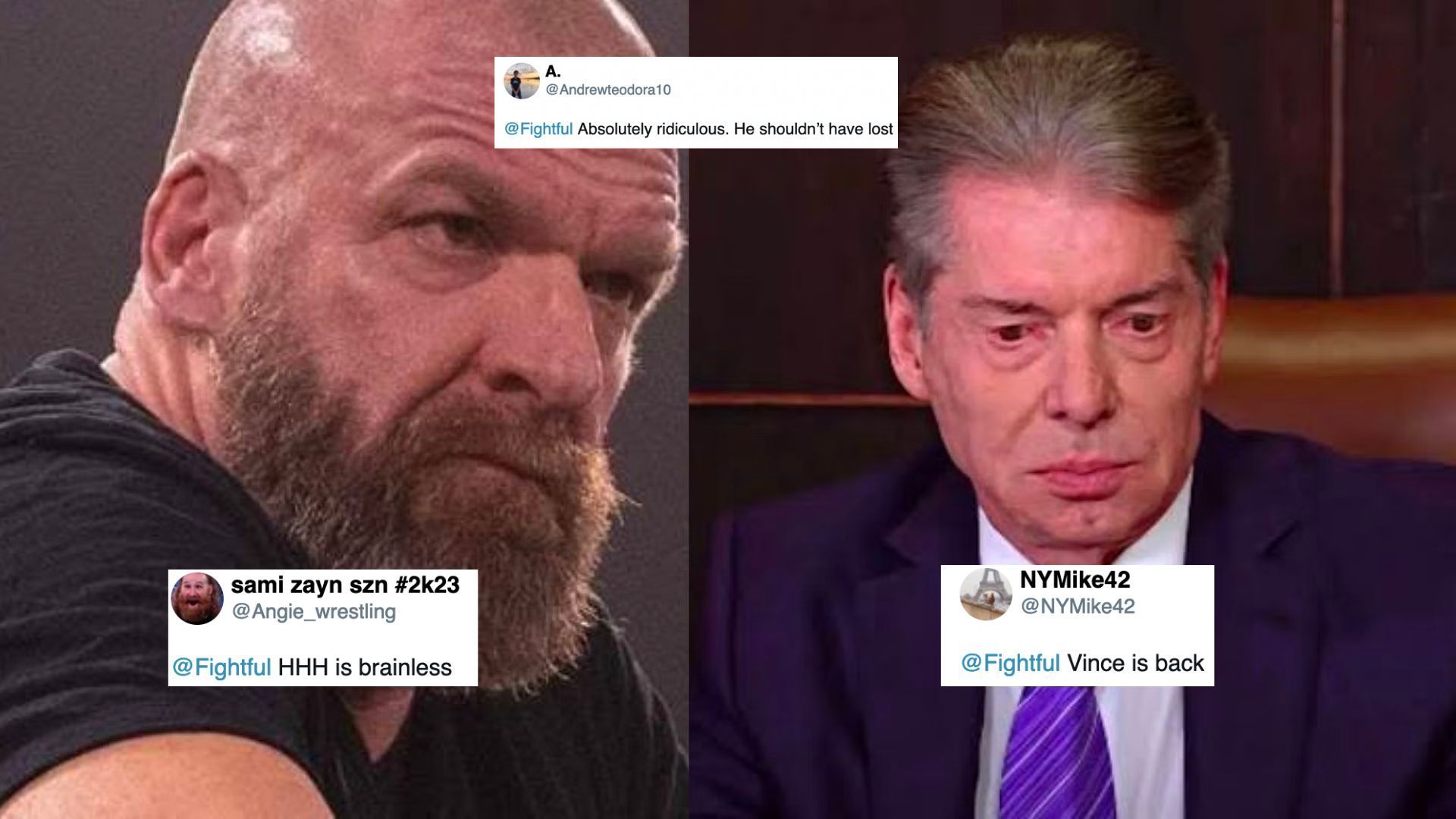 Triple H took over from Vince McMahon