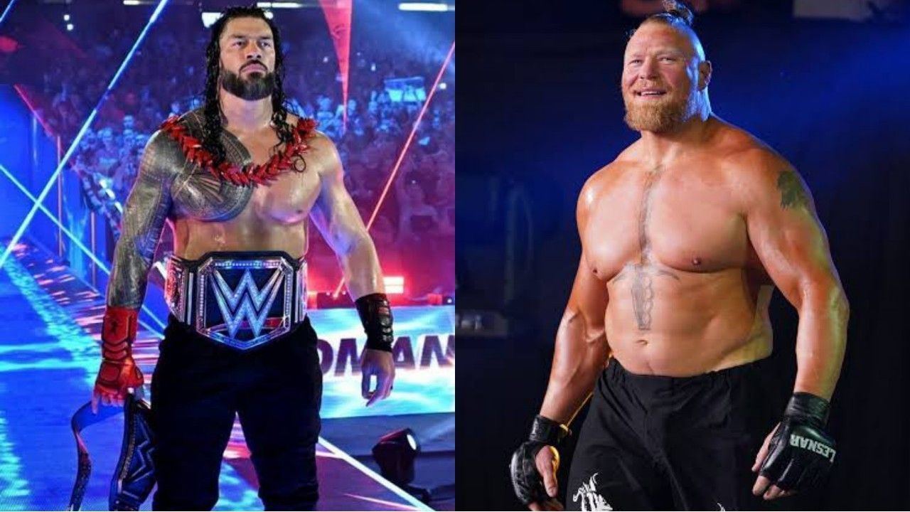 WWE सुपरस्टार्स रोमन रेंस और ब्रॉक लैसनर 