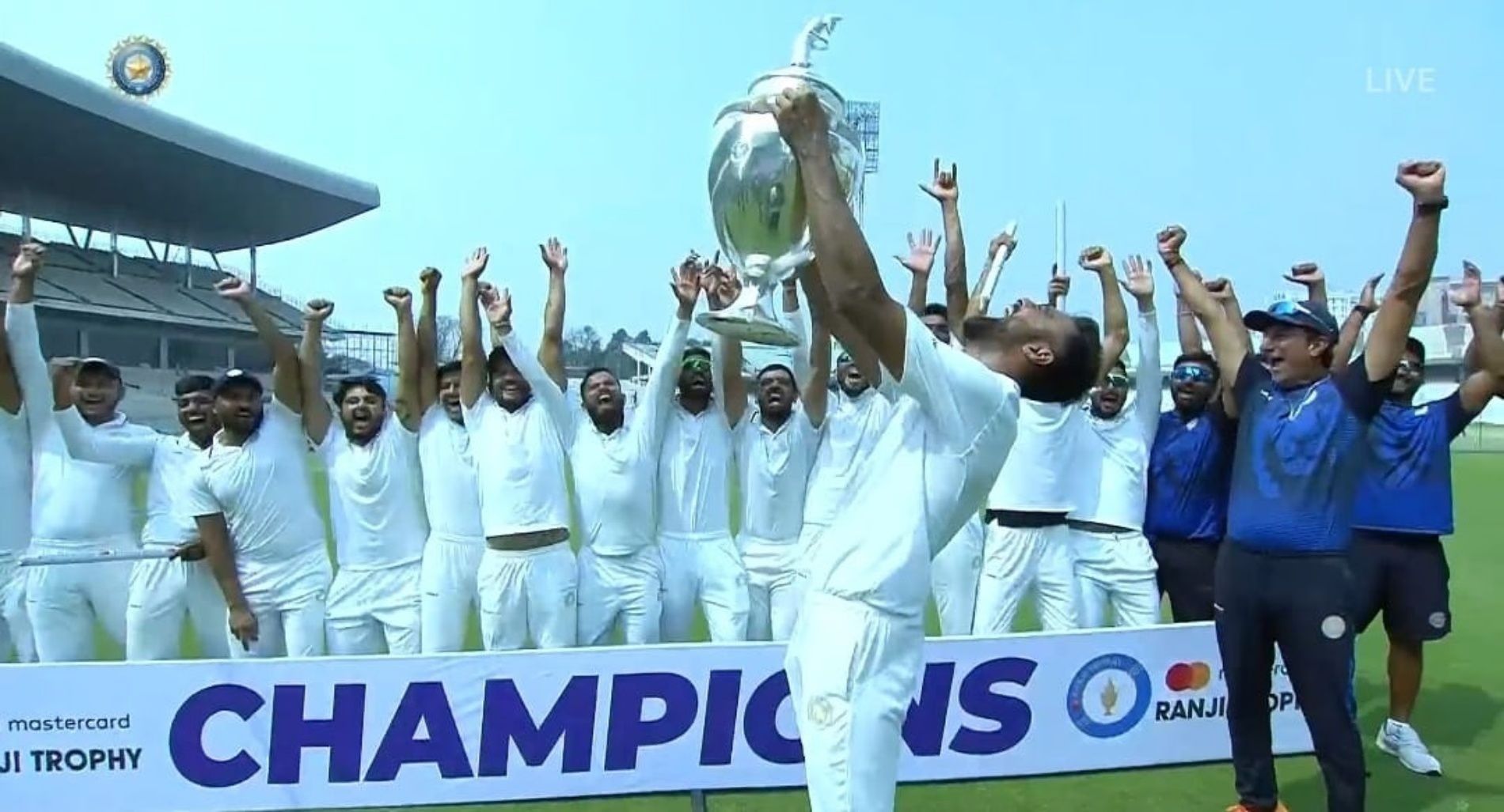 Saurashtra defeated Bengal to win the Ranji Trophy 2022-23. [P/C: BCCI]